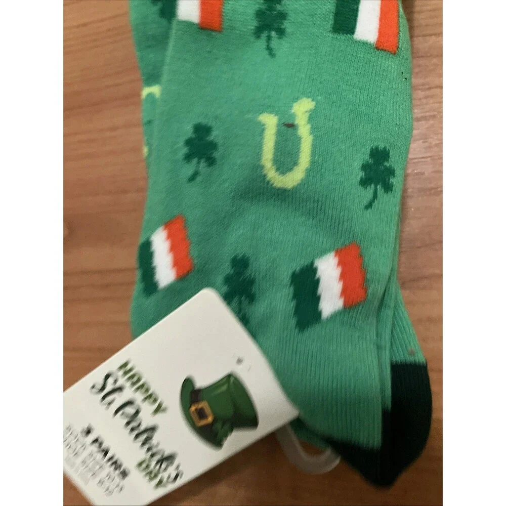 St. Patrick's Day Novelty Socks 3 Pairs Shoe Size 6-12 & 10-13